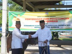 Danrem 121/Abw Serahkan Hewan Kurban, 3 Ekor Sapi Dibagikan untuk Kaum Dhuafa dan Panti Asuhan