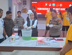 Polres Sintang Ungkap Lima Kasus Narkotika dan Musnahkan Barang Bukti
