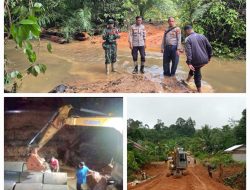 Jembatan KM 50 Sepauk Putus Diterjang Banjir, Polisi Bergerak Cepat Amankan Akses