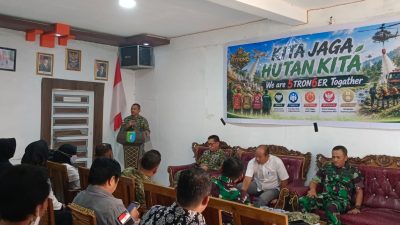 Tim Mabes TNI dan Pemdes Balai Agung Perkuat Pencegahan Karhutla